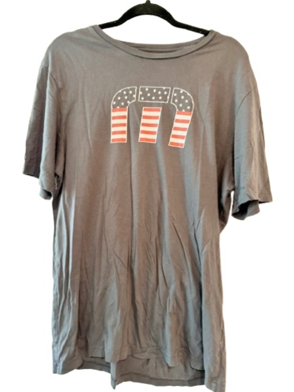 Travis Mathew Men’s Gray Graphic T-Shirt with American Flag